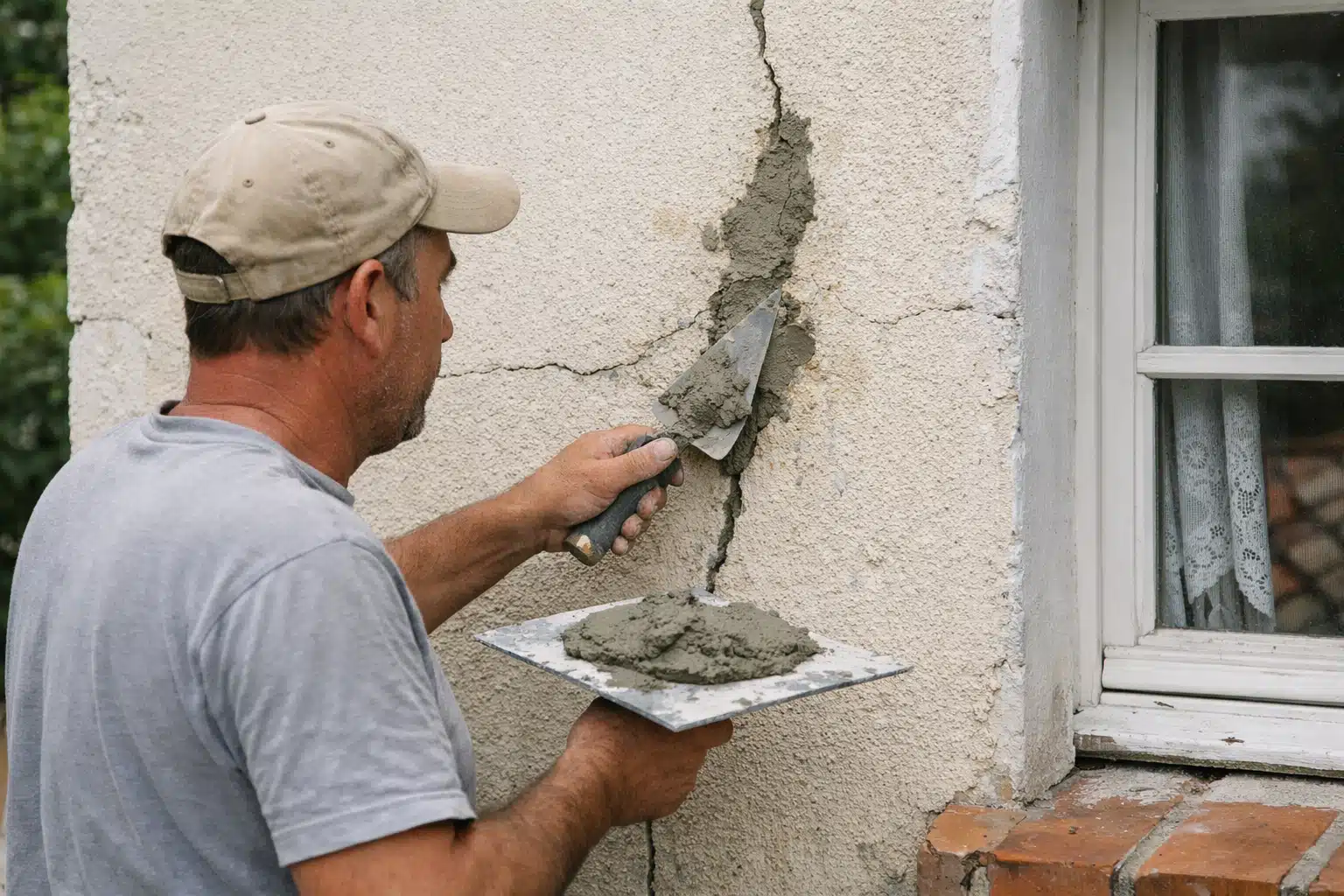 Fissures de façade après sécheresse avec diagnostic et réparations adaptées au climat atlantique